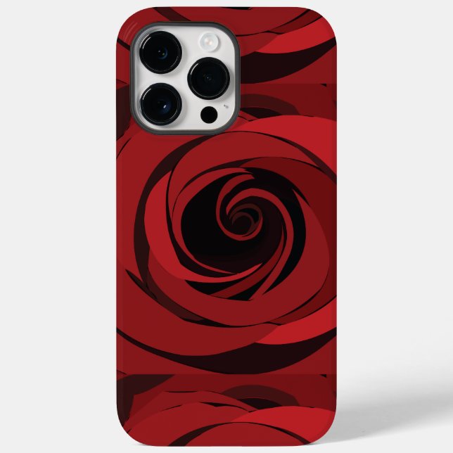 Funda De Case-Mate Para iPhone Flor de Rosa Roja (Reverso )