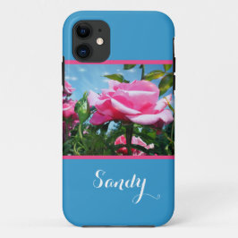 Funda Para iPhone 11 Flor de rosa rosa rosa, elegante y espléndida, con