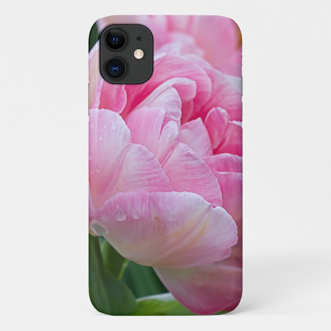 Funda De Case-Mate Para iPhone Flor de tulipanes doble (Reverso)