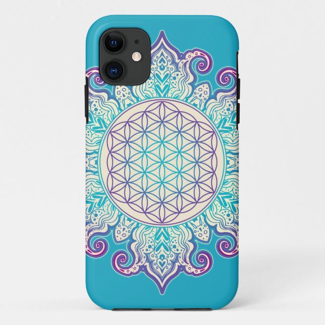 Funda De Case-Mate Para iPhone Flor de vida - Mandala india 2 (Reverso)