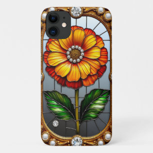 Funda Para iPhone 11 Flor de Vidrio Pintado Colorido