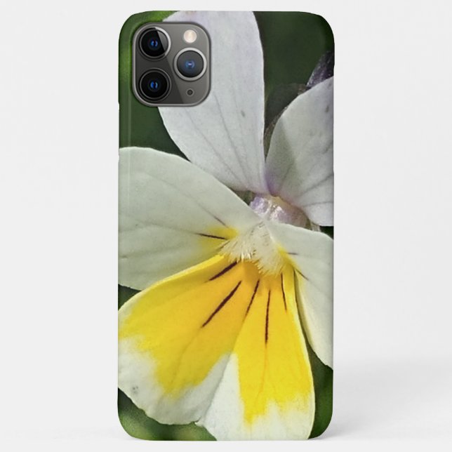 Funda De Case-Mate Para iPhone Flor de violeta amarilla (Reverso)