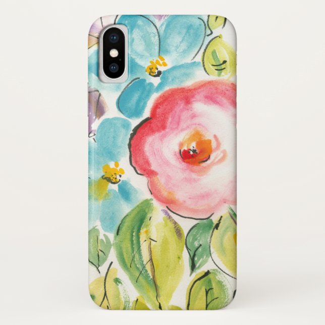 Funda De Case-Mate Para iPhone Flor deslumbrante II (Reverso)
