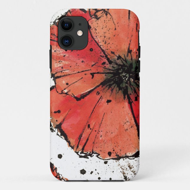 Funda De Case-Mate Para iPhone Flor en un fondo blanco (Reverso)