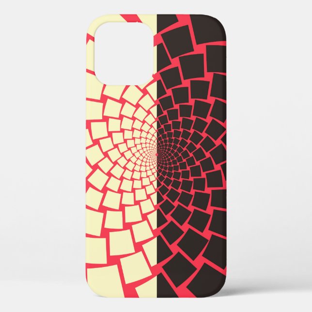 Funda De Case-Mate Para iPhone Flor estilizada: marfil rojo negro (Reverso )