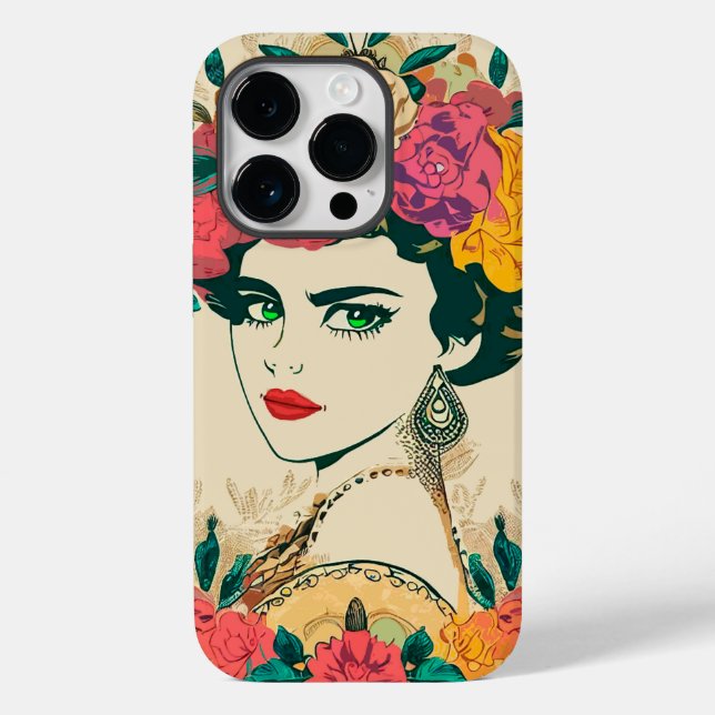 Funda De Case-Mate Para iPhone Flor femenina (Reverso )