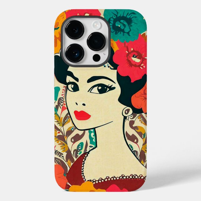 Funda De Case-Mate Para iPhone Flor femenina (Reverso )