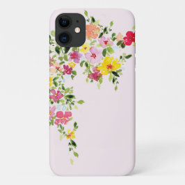 Funda Para iPhone 11 Flor floral color agua rosa Rubor