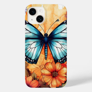 Funda Para iPhone 14 De Case-Mate Flor floral de mariposa natural de la flor de la f