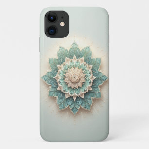 Funda Para iPhone 11 Flor Geométrica en Capas Intrincadas - Moderno Tea