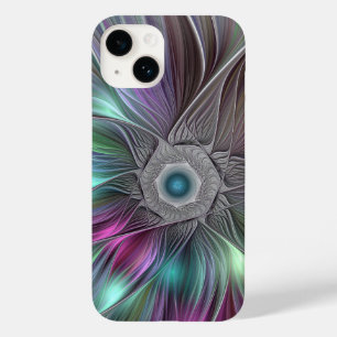 Funda Para iPhone 14 De Case-Mate Flor grande colorida Resumen arte fractal trippy
