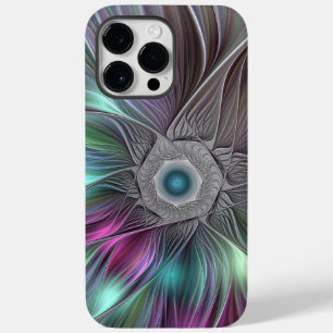 Funda Para iPhone 14 Pro Max De Case-Mate Flor grande colorida Resumen arte fractal trippy
