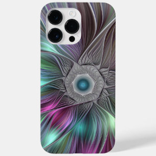 Funda Para iPhone 14 Pro Max De Case-Mate Flor grande colorida Resumen arte fractal trippy