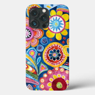 Funda Para iPhone 13 Pro Flor hippie divertida