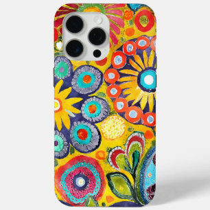 Funda Para iPhone 15 Pro Max Flor hippie divertida