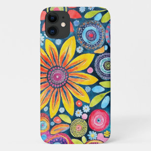 Funda Para iPhone 11 Flor hippie divertida