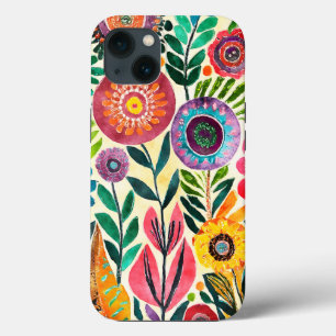 Funda Para iPhone 13 Flor hippie divertida