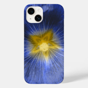 Funda Para iPhone 14 De Case-Mate Flor Hollyhock Hermoso Azul