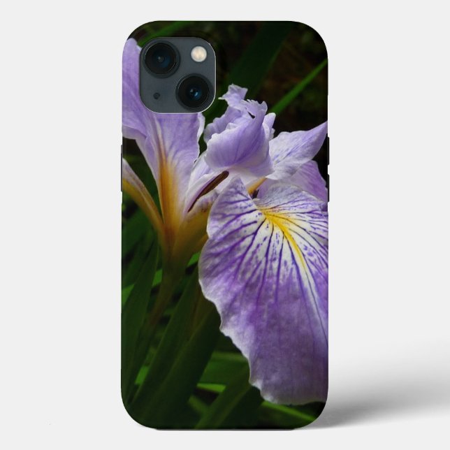 Funda De Case-Mate Para iPhone Flor Iris Silvestre Púrpura (Reverso )