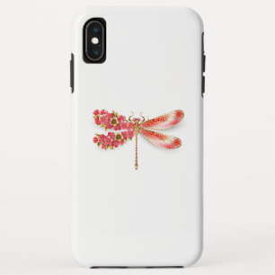 Funda Para iPhone XS Max Flor libélula con sakura de joyas