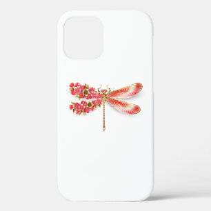 Funda Para iPhone 12 Pro Flor libélula con sakura de joyas