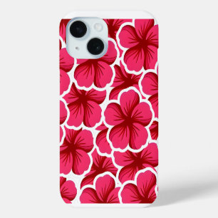 Funda Para iPhone 15 Flor linda de color rosa 