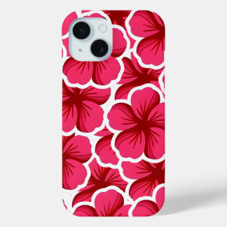 Funda Para iPhone 15 Flor linda de color rosa