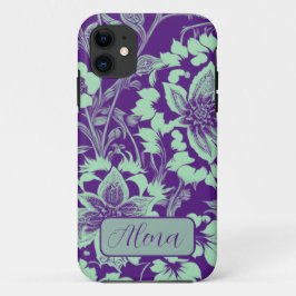 Funda Para iPhone 11 Flor Minimalista púrpura en estilo