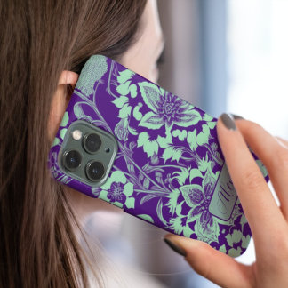 Funda Para iPhone 11 Pro Flor Minimalista púrpura en estilo