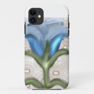 Funda Para iPhone 11 Flor Misteriosa Azul - Flor Brillante