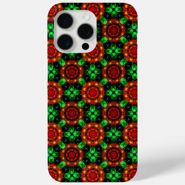 Funda De Case-Mate Para iPhone Flor moderna boho elegante patrón abstracto #504 (Reverso )