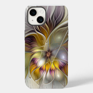 Funda Para iPhone 14 De Case-Mate Flor moderna fractal abstracta y colorida