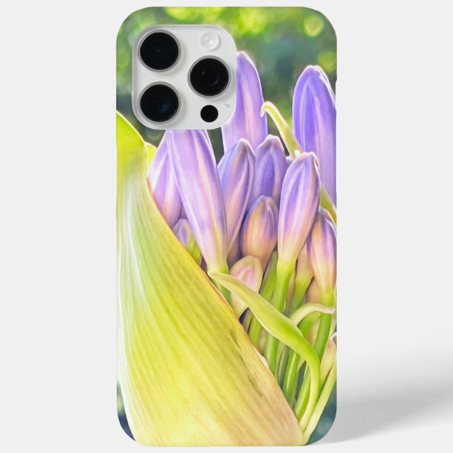 Funda De Case-Mate Para iPhone Flor morada - Lily del Nilo (Reverso )