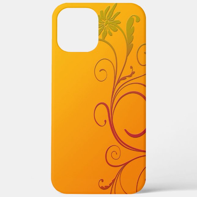 Funda De Case-Mate Para iPhone Flor naranja (Reverso )