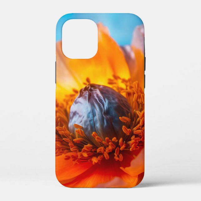 Funda De Case-Mate Para iPhone Flor naranja (Reverso )