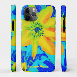 Funda Para iPhone 11 Pro Flor Naranja amarilla brillante personalizada