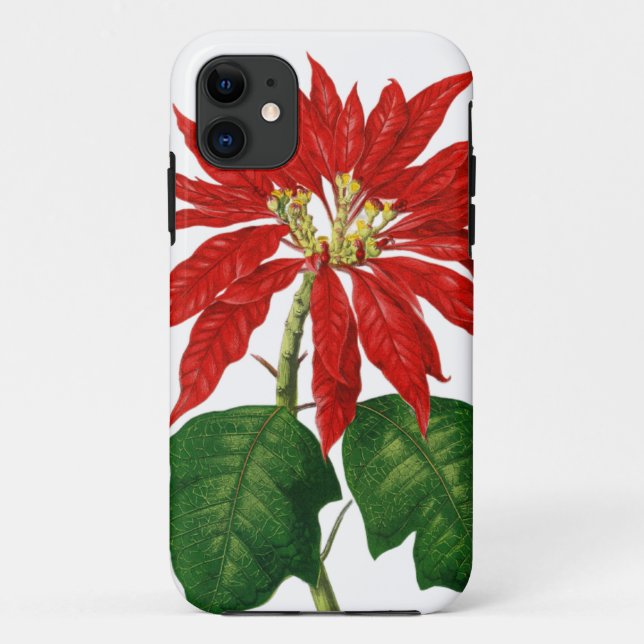 Funda De Case-Mate Para iPhone Flor navidad (Reverso)