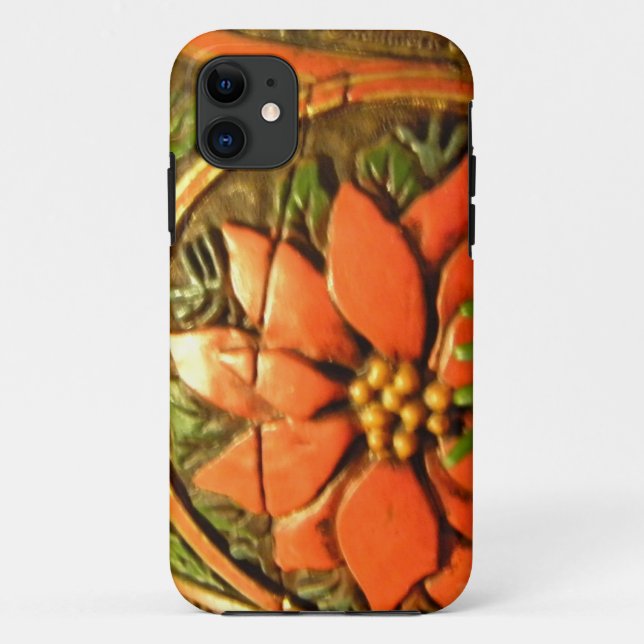 Funda De Case-Mate Para iPhone Flor navidad (Reverso)