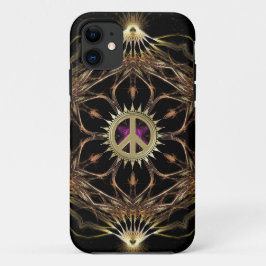 Funda Para iPhone 11 Flor orgánica bohemia por la paz