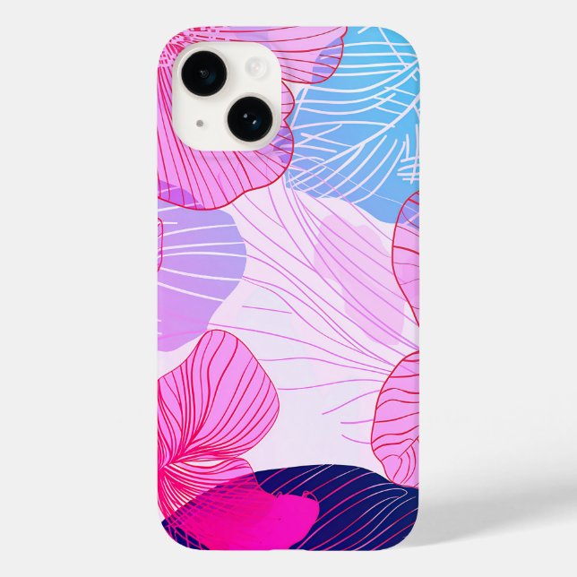 Funda De Case-Mate Para iPhone flor, patrón, floral (Reverso )