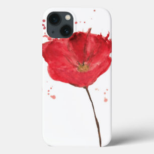 Funda Para iPhone 13 Flor pintada 2 de la amapola de la acuarela