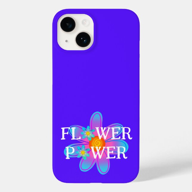 Funda De Case-Mate Para iPhone Flor Poder Purple (Reverso )