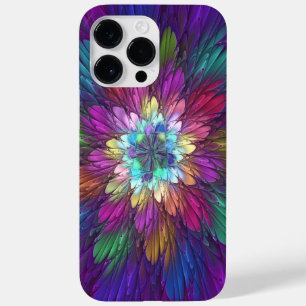 Funda Para iPhone 14 Pro Max De Case-Mate Flor psicodélica colorida Resumen Arte Fractal