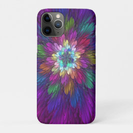 Funda Para iPhone 11 Pro Flor psicodélica colorida Resumen Arte Fractal