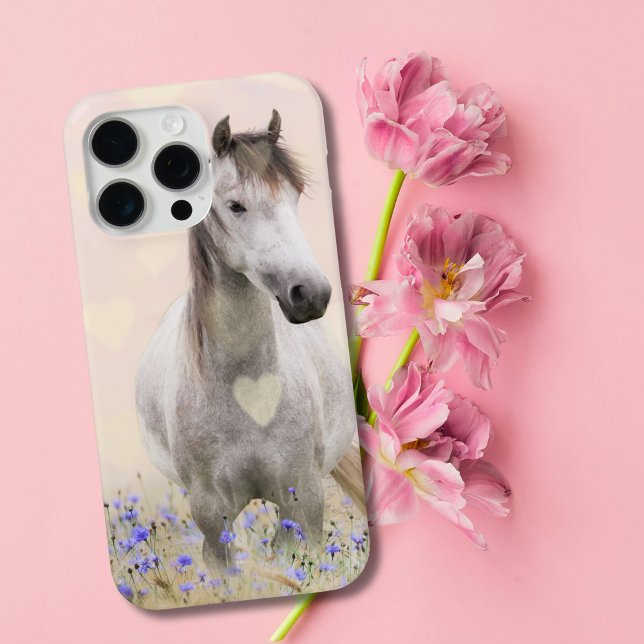 Funda De Case-Mate Para iPhone Flor púrpura de caballo blanco suave (Subido por el creador)