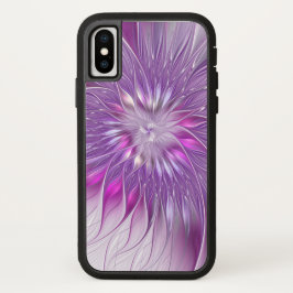 Funda Para iPhone 13 Flor Púrpura Rosa Pasión Resumen Arte Fractal