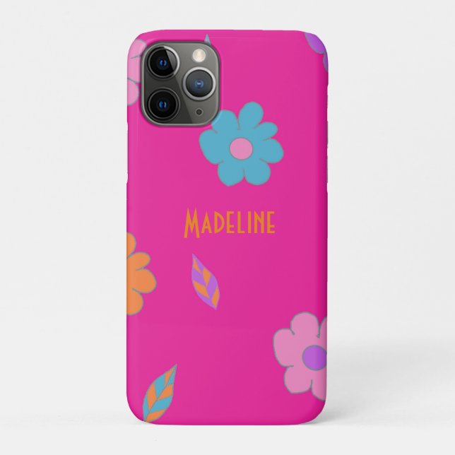 Funda De Case-Mate Para iPhone Flor retro suave (Reverso)