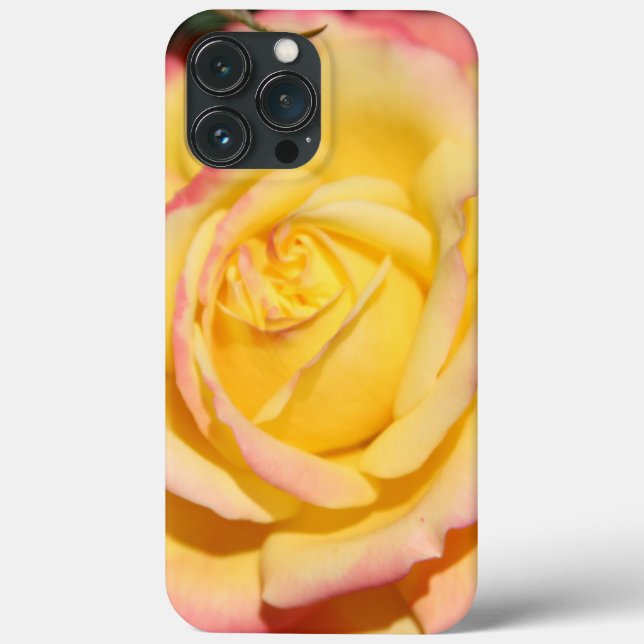 Funda De Case-Mate Para iPhone Flor rosa amarilla (Reverso )