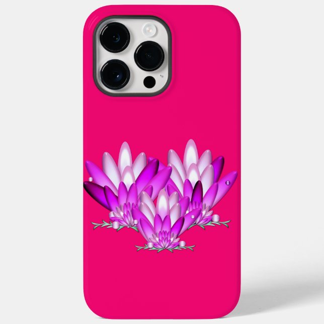 Funda De Case-Mate Para iPhone Flor rosa de loto (Reverso )
