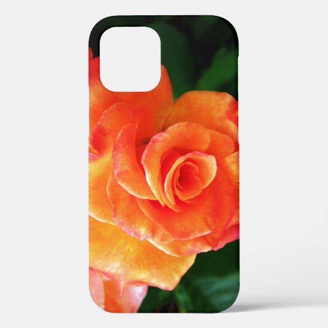 Funda De Case-Mate Para iPhone flor rosa naranja (Reverso )